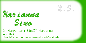 marianna simo business card